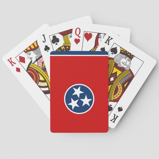 Deck Playing Cards with Flag of Tennessee, USA (Back)