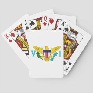 Deck Playing Cards with Flag of Virgin Islands