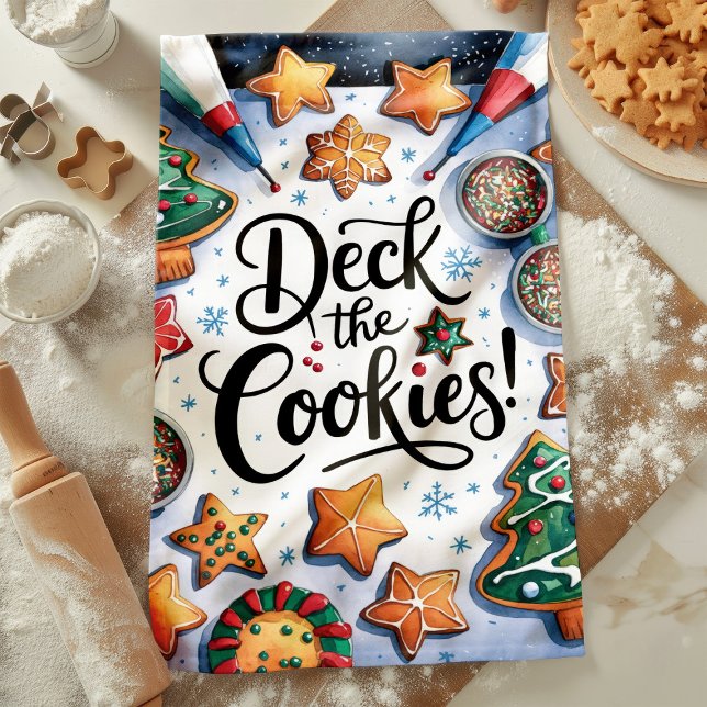 Deck The Cookies Christmas Tea Towel (Creator Uploaded)
