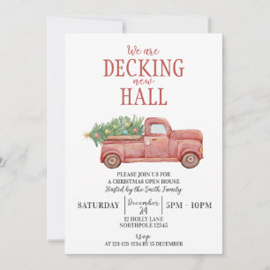 Deck the Hall, Christmas Open House Invitation
