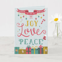 Deck the Hall with Joy Love Peace