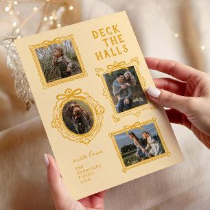 Deck The Halls 4 Photo Frame Christmas Holiday Card
