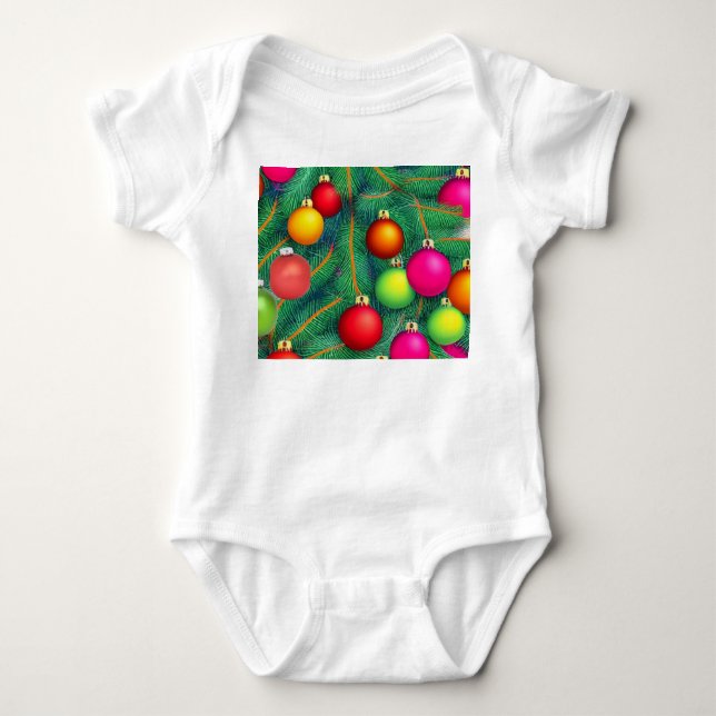 Deck the Halls Baby Bodysuit (Front)