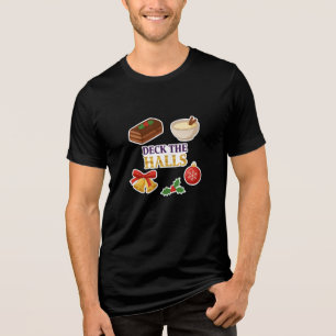 Deck The Halls Christmas Clipart Set Tri-Blend Shirt