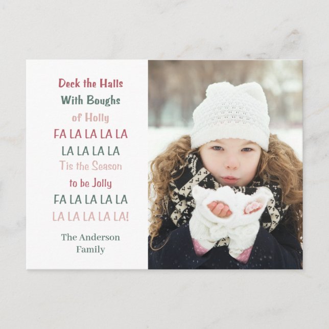 Deck The Halls Christmas Holiday   Postcard (Front)