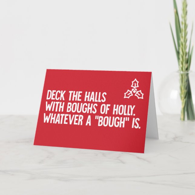 Deck the Halls - funny Christmas card (Front)