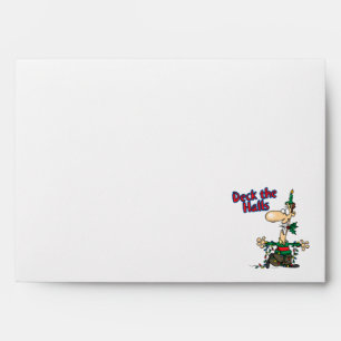 deck the halls funny christmas cartoon envelopes