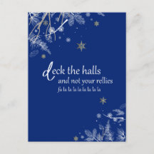 Deck the Halls Holiday Postcard