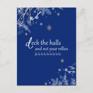 Deck the Halls Holiday Postcard