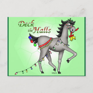 Deck the Halls Holiday Postcard