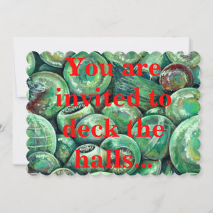 Deck the halls invitation