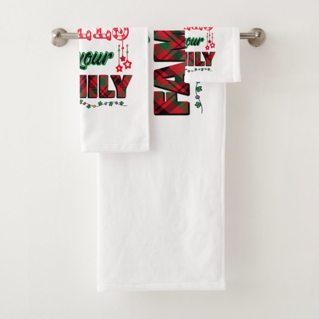 Deck The Halls Not Your Family Bath Towel Set (Insitu)