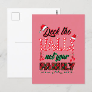 Deck The Halls Not Your Family Postcard