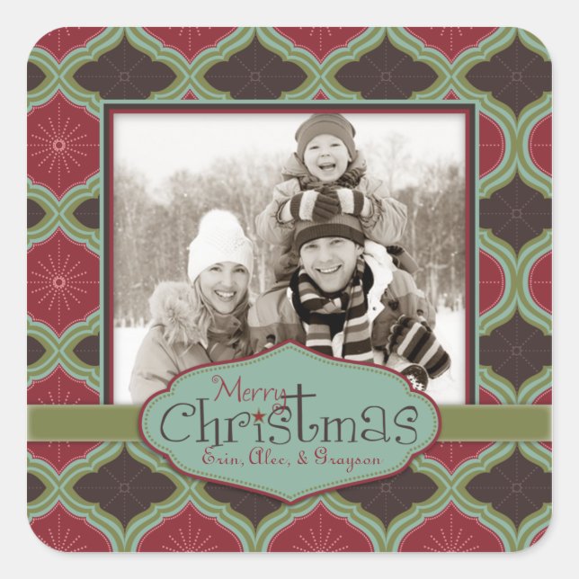 Deck the Halls Photo Sticker (Front)