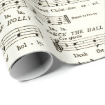 Deck the Halls Sheet Music Wrapping Paper<br><div class="desc">Spread Christmas cheer the musical way with this holiday themed wrapping paper. "Deck the Halls" sheet music is a merry medley perfect for the winter months.</div>