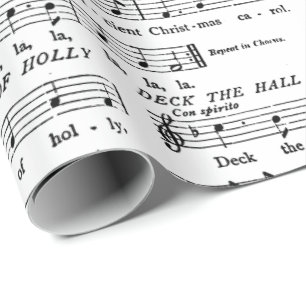 Deck the Halls Sheet Music Wrapping Paper