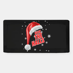 Deck The Halls Snow Collection 2x1 Vinyl Banner