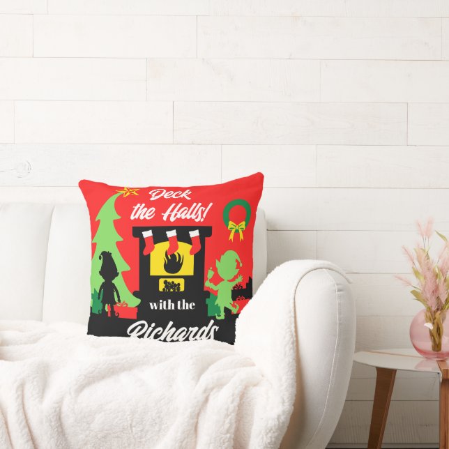 Deck The Halls Throw Pillow (Couch)