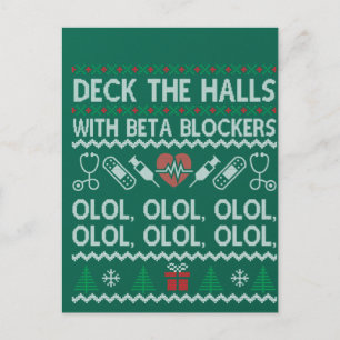 Deck The Halls With Beta Blockers OLOL Postcard