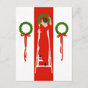 Deck the Halls with Boughs of Holly Postcard