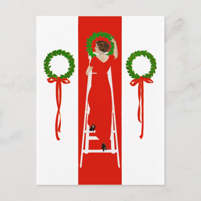 Deck the Halls with Boughs of Holly Postcard (Front)