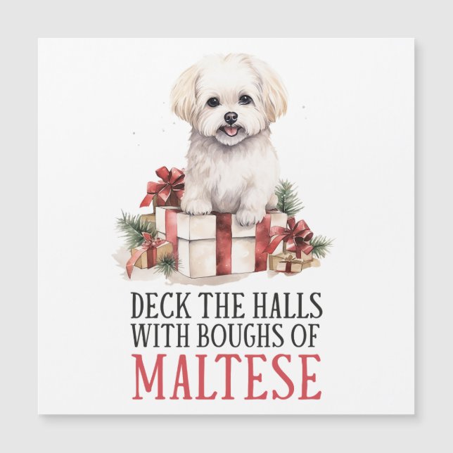 Deck The Halls With Boughs Of Maltese (Front)
