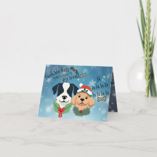 "Deck the halls with Dog Treats" Customizable Card