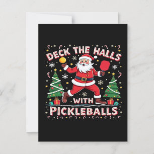 Deck The Halls With Pickleballs  Postcard