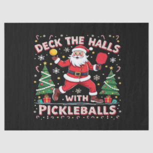 Deck The Halls With Pickleballs Tissue Paper