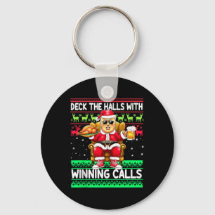 Deck The Halls With Winning Calls – Trump Santa Ch Key Ring