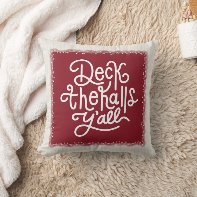 Deck the Halls Y'all Cushion (Blanket)