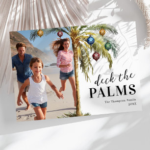 Deck the Palms Beach Christmas Holiday Card