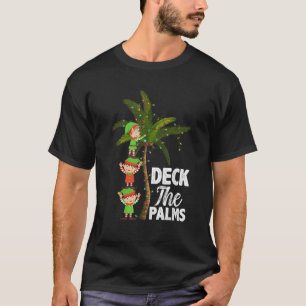 Deck the Palms Christmas In July Elves Palm Tree X T-Shirt