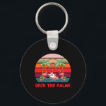 Deck The Palms - Christmas In July Santa Drinking  Key Ring<br><div class="desc">Deck The Palms - Christmas In July Santa Drinking A Tail</div>