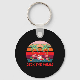 Deck The Palms - Christmas In July Santa Drinking Key Ring