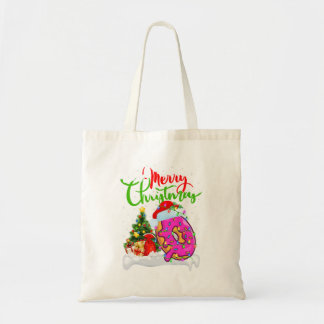 Deck The Palms Flamingo Christmas Palm Tree Lights Tote Bag