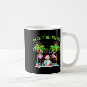 Deck The Palms Flamingo Trocal Christmas Lights Pa Coffee Mug