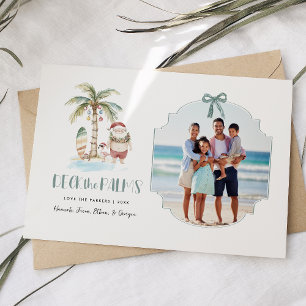 Deck the Palms Fun Tropical Christmas Photo Holiday Card