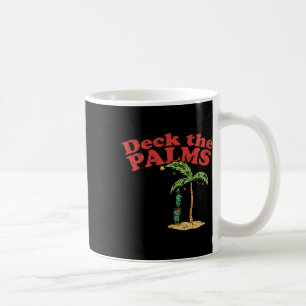 Deck The Palms Funny Christmas In July Summer Elf Coffee Mug