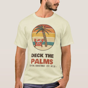 Deck the Palms Tropical Christmas Crab T-Shirt