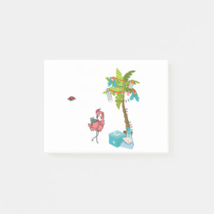 Deck The Palms Tropical Christmas Flamingo Xmas Pa Post-it Notes