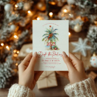 Deck The Palms Tropical Christmas Party Invitation