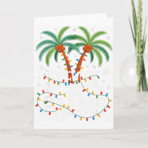 Deck The Palms Tropical Hawaii Christmas Palm Tree Card