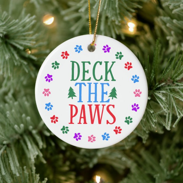 Deck the Paws Christmas Ornament (Tree)