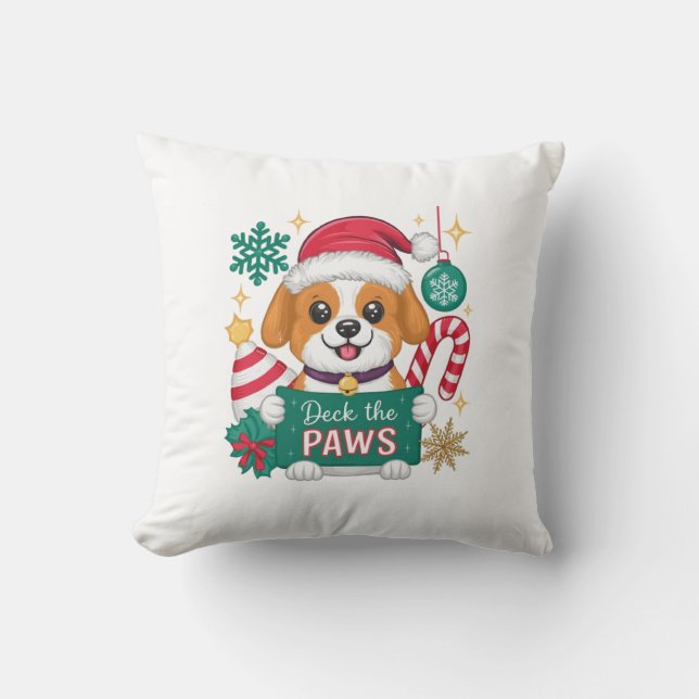 Deck The Paws Cushion (Front)