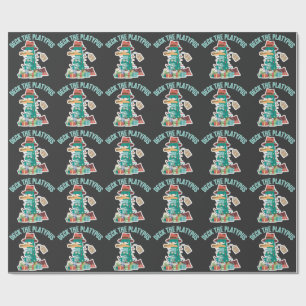 Deck The Platypus Funny Christmas Parody Holiday Wrapping Paper