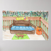 Deck with Dog-Welcome to the Island