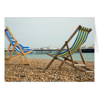 Deckchairs and shingle