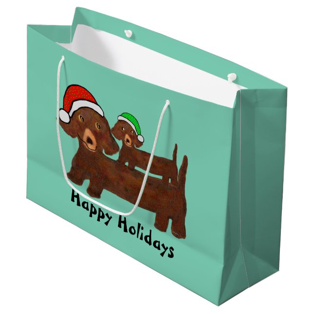 Decked out Dachshunds Gift Bags (Front Angled)