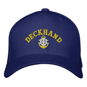 Deckhand boat crew sailing embroidered hat